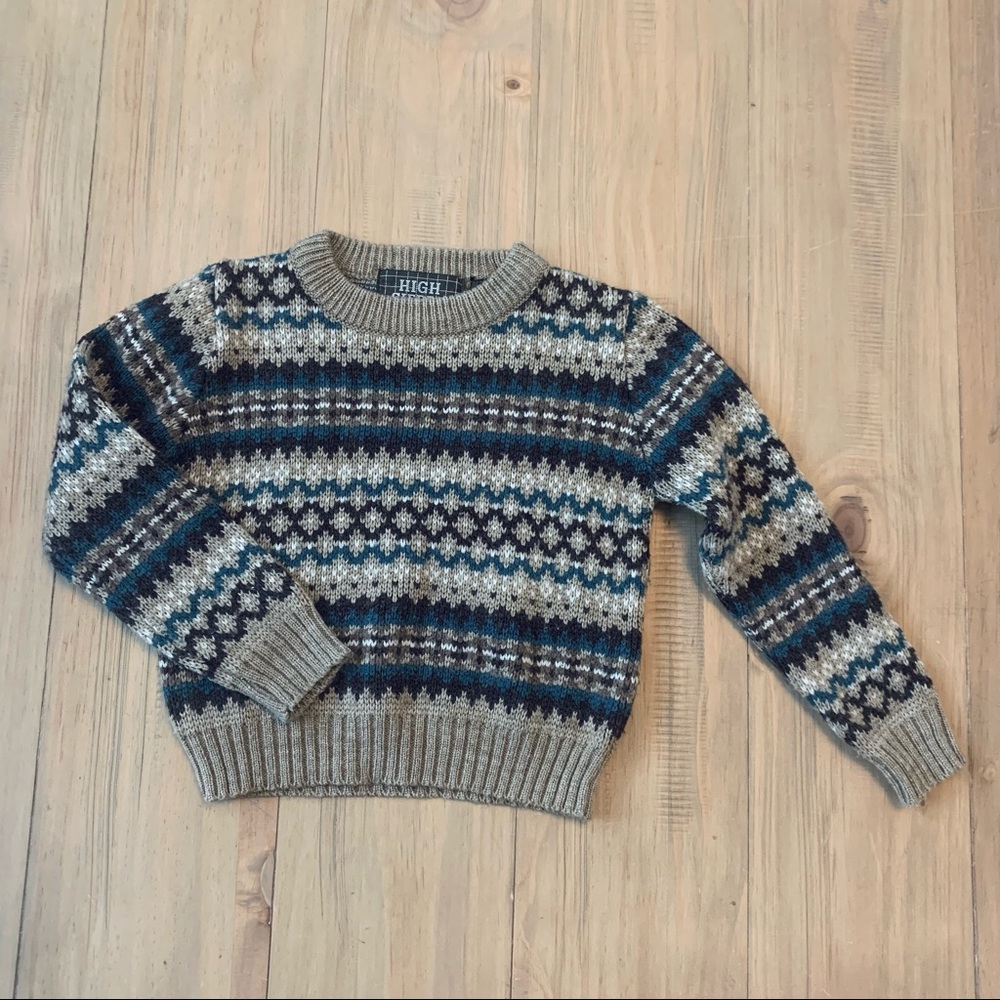 Mervyn’s Child Size 4 Vintage Patterned Fall Pullover Sweater